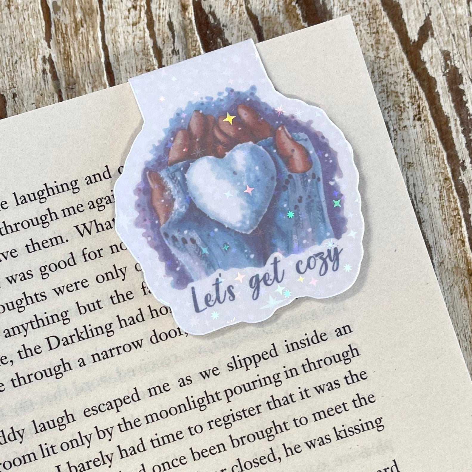 Let's get cozy magnetic bookmark, gift